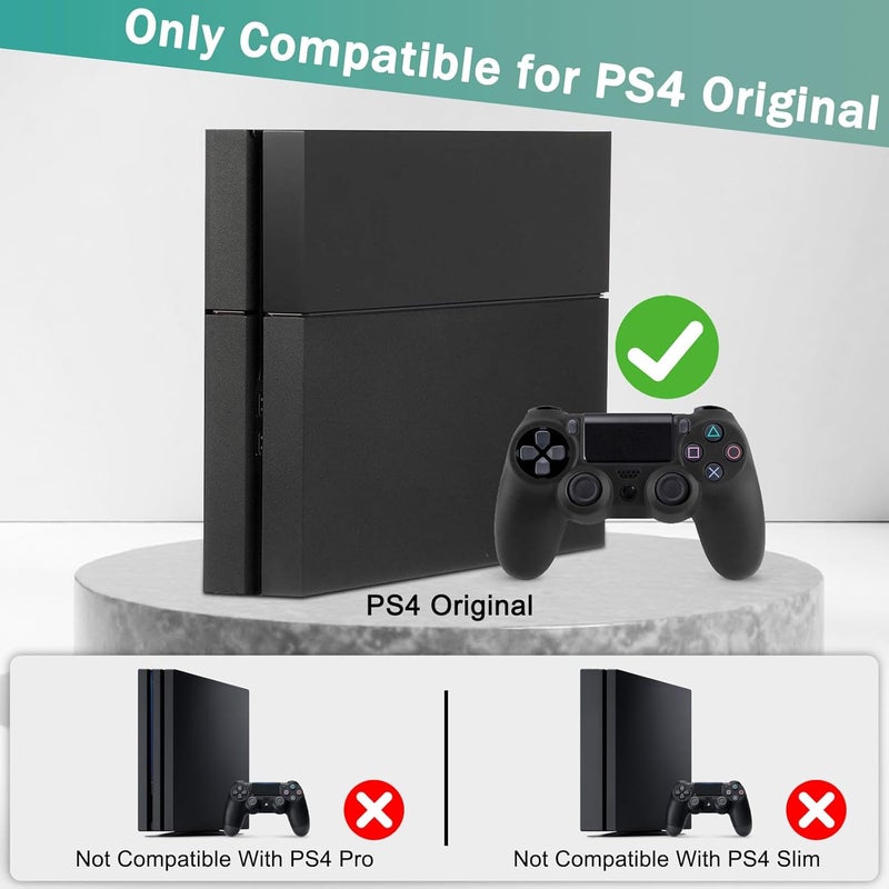 appacare Wall Mount Compatible for PS4,Metal Wall Mount Compatible for PS4 Original (Old Model), Mount on The Wall or on The Back of The TV,with 2 Controller Holder & Headphone Hanger - Image 2